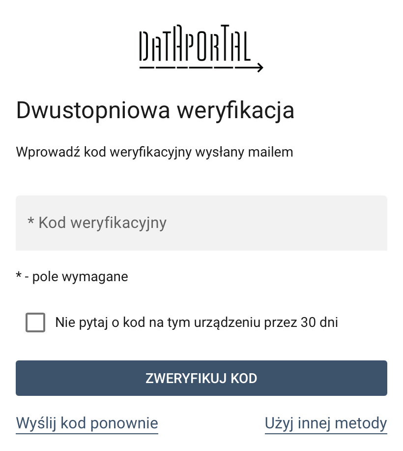 Logowanie z weryfikacją dwuetapową