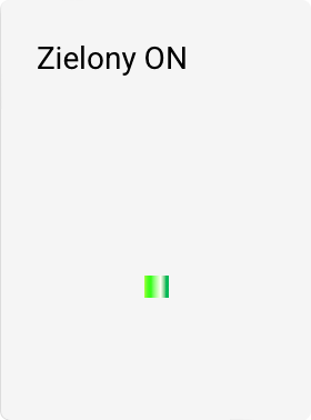 Lampa zielona włączona